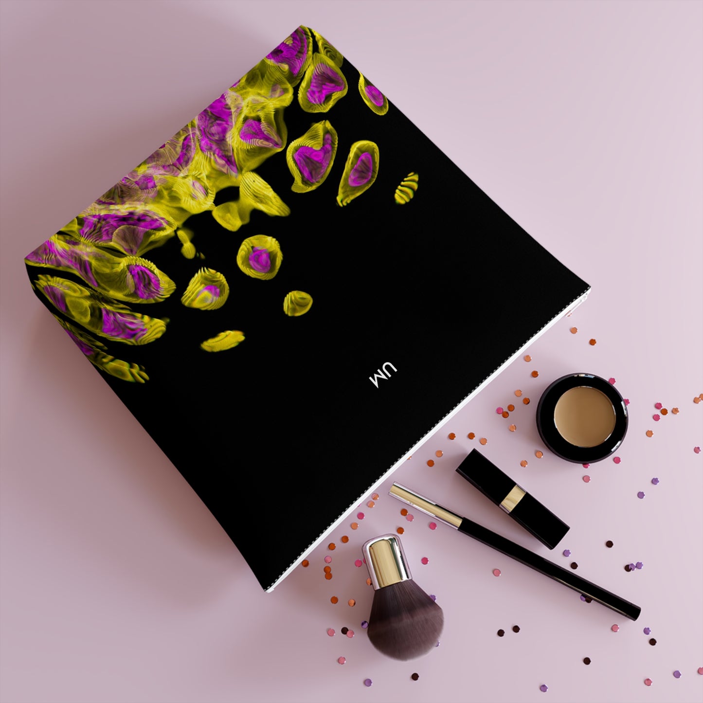 Abstract Cotton Cosmetic Bag