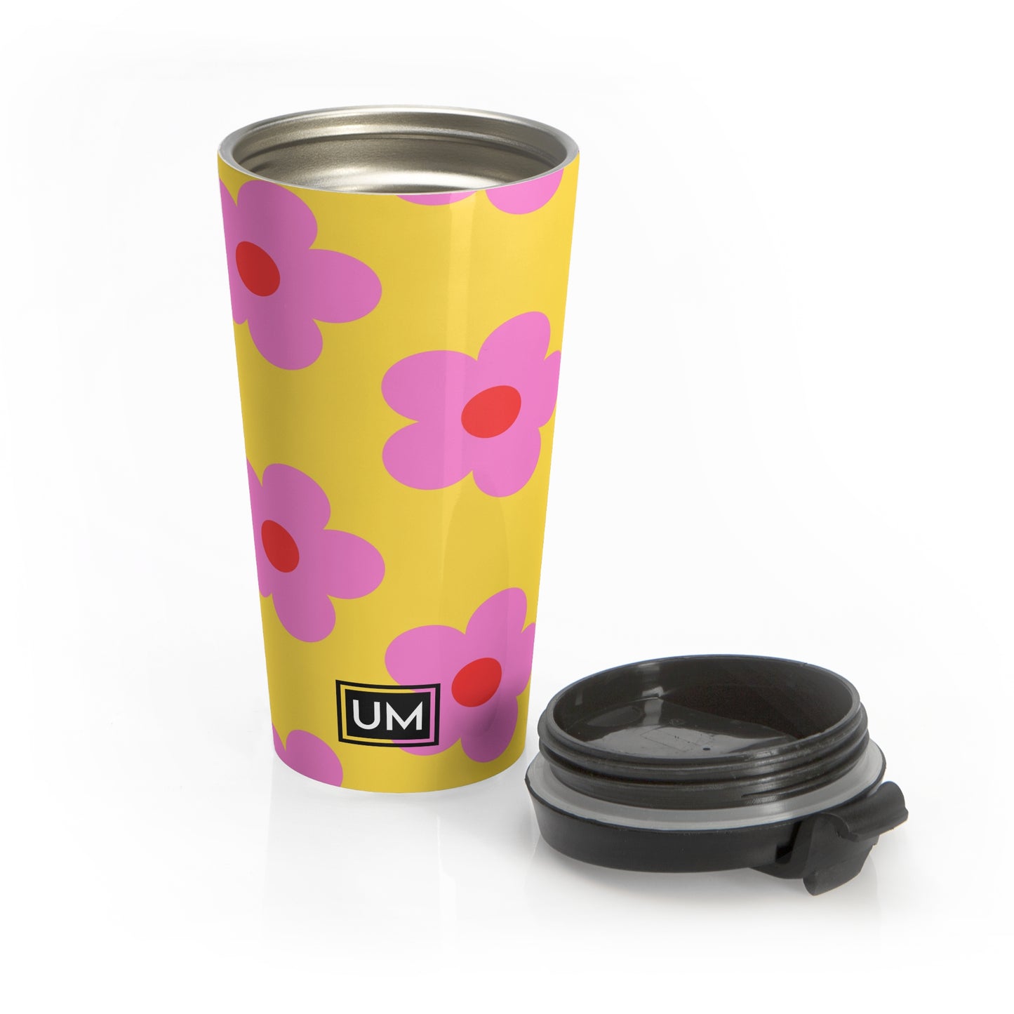 Bold Florals Stainless Steel Travel Mug