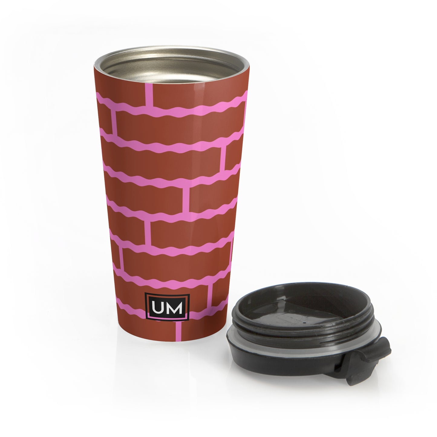 Abstract Stainless Steel Travel Mug