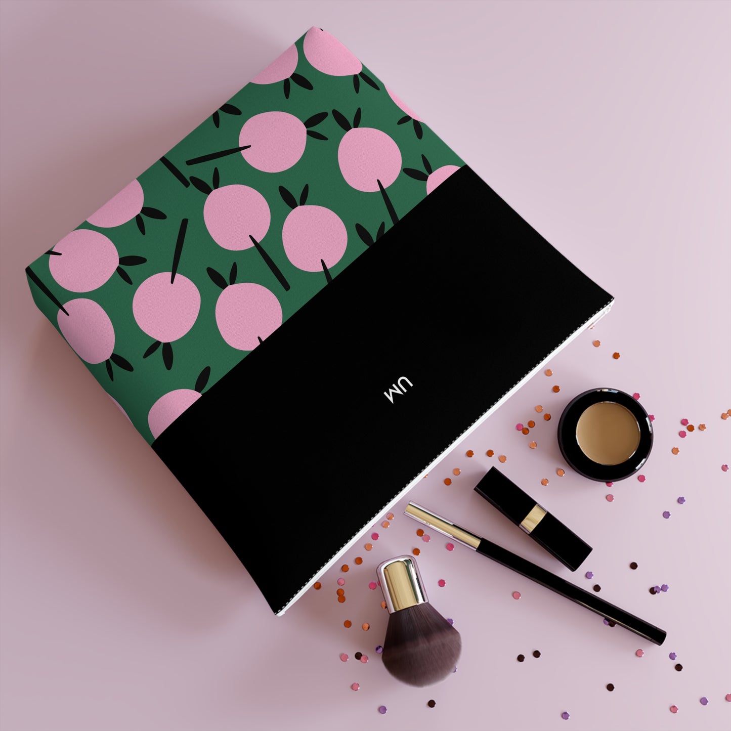 Abstract Cotton Cosmetic Bag