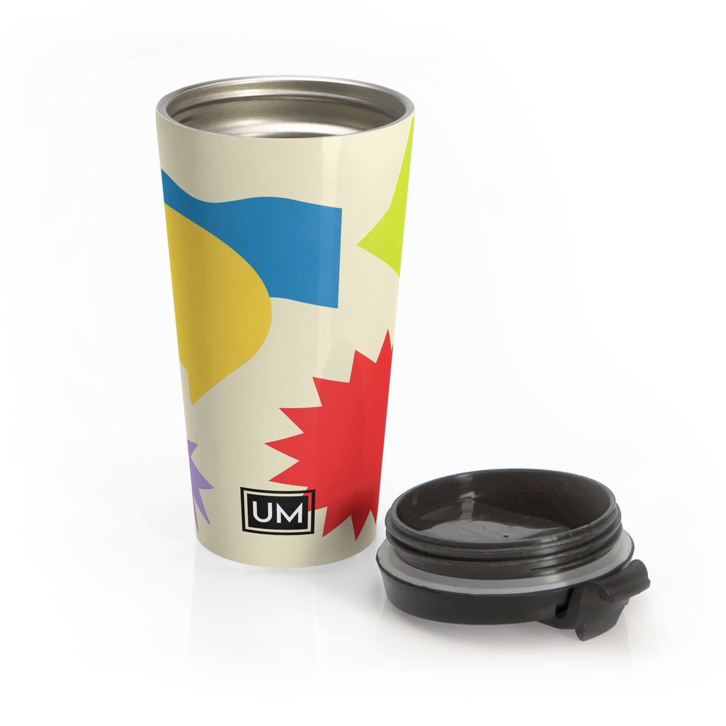 Abstract Stainless Steel Travel Mug