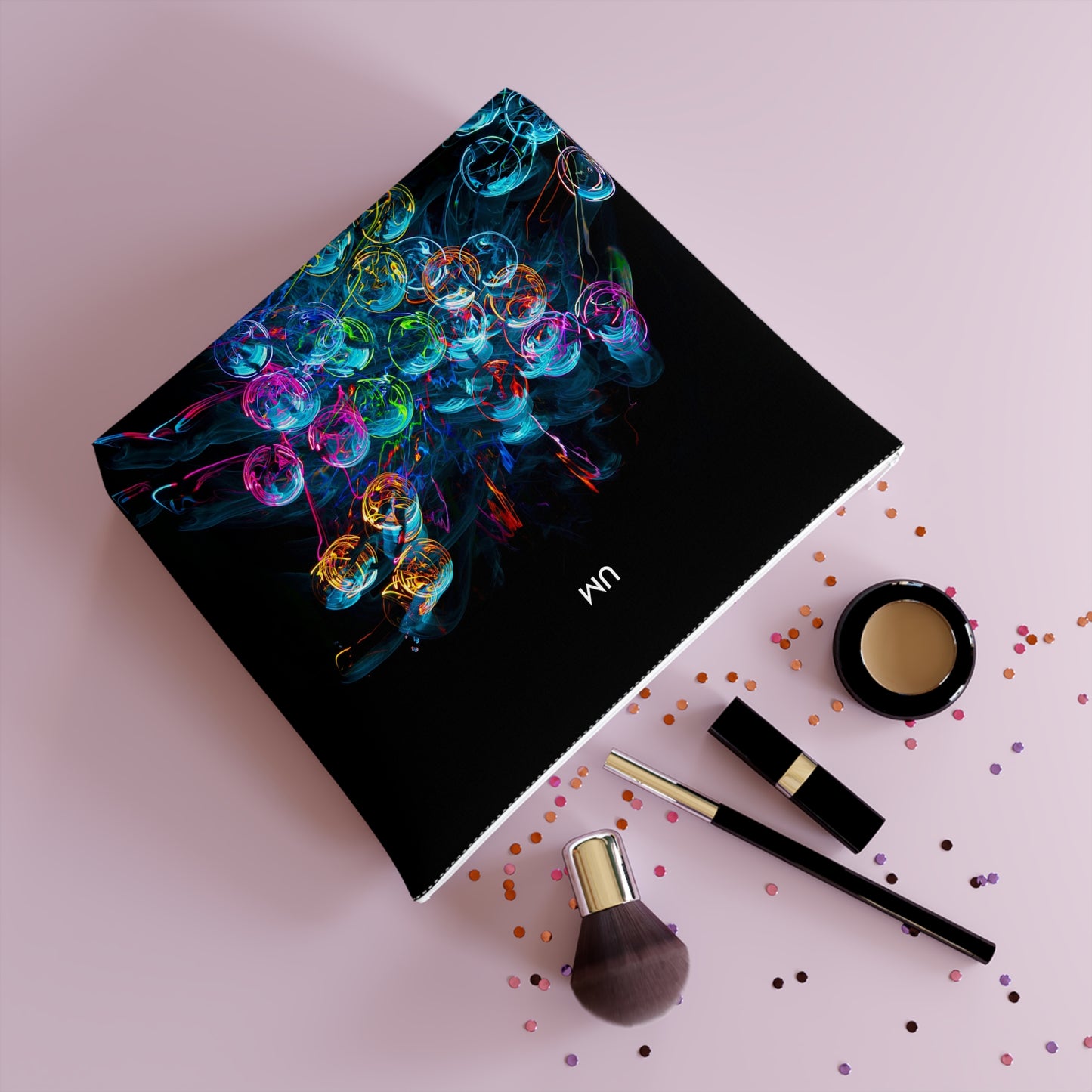 Abstract Cotton Cosmetic Bag