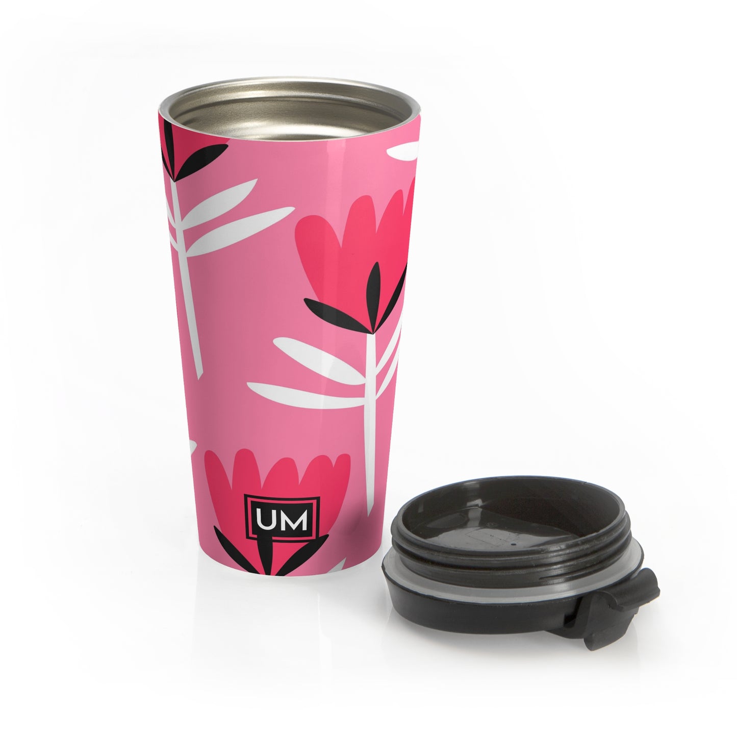 Bold Florals Stainless Steel Travel Mug