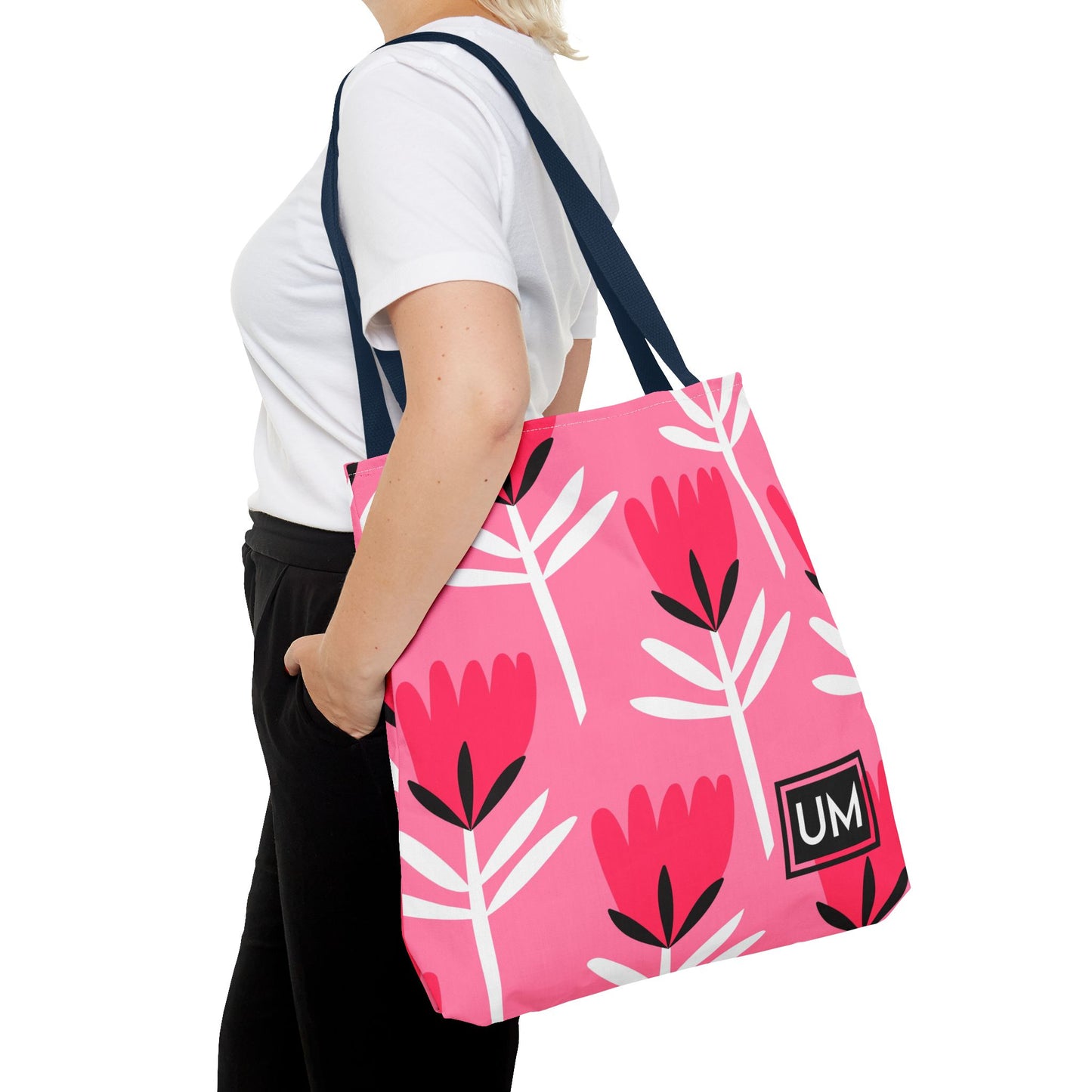 Bolso de mano con estampados florales llamativos (AOP)