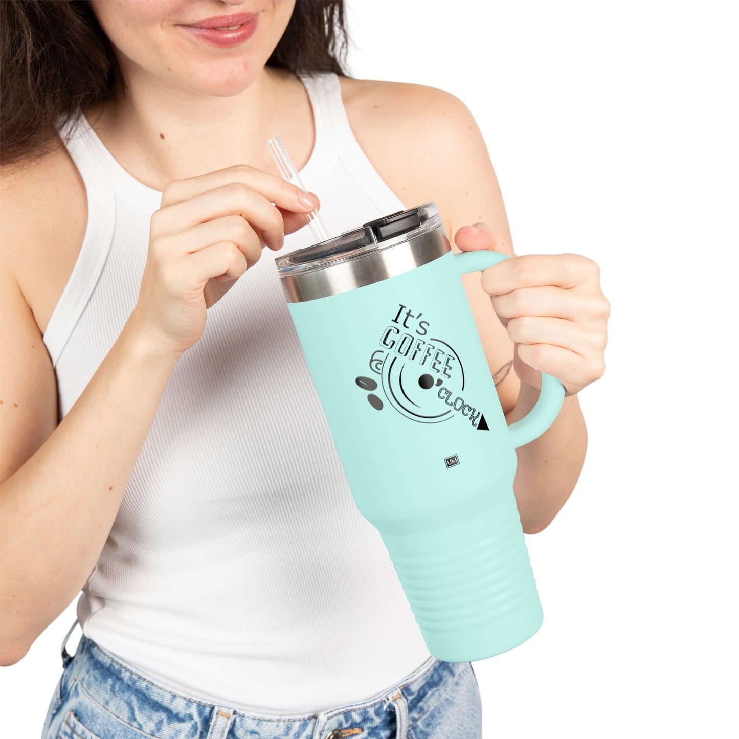 Coffee Clock Mug, 40oz