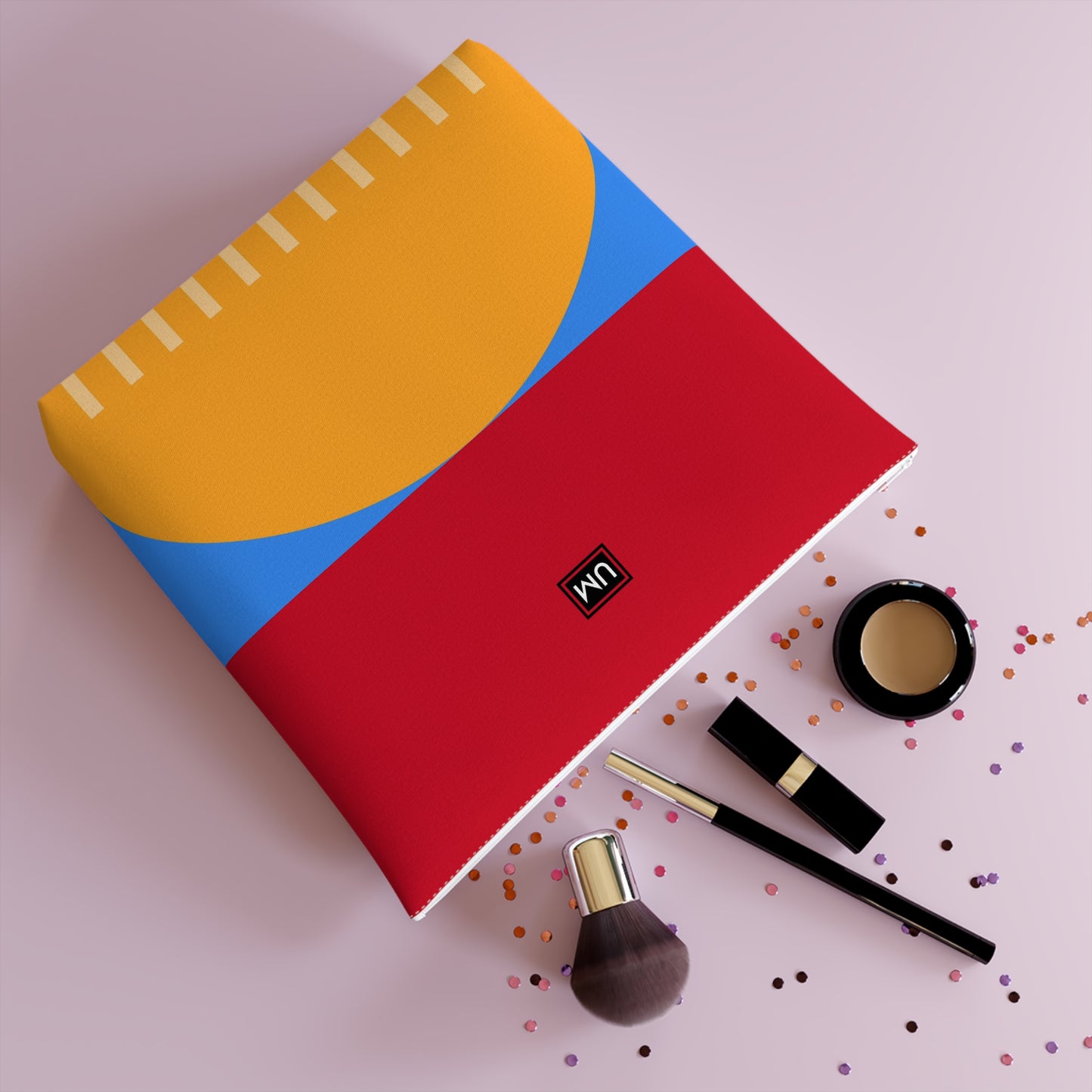 Abstract Cotton Cosmetic Bag