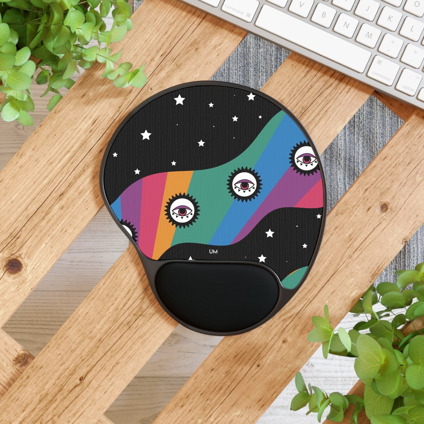Checkrain Mouse Pad With Wrist Rest