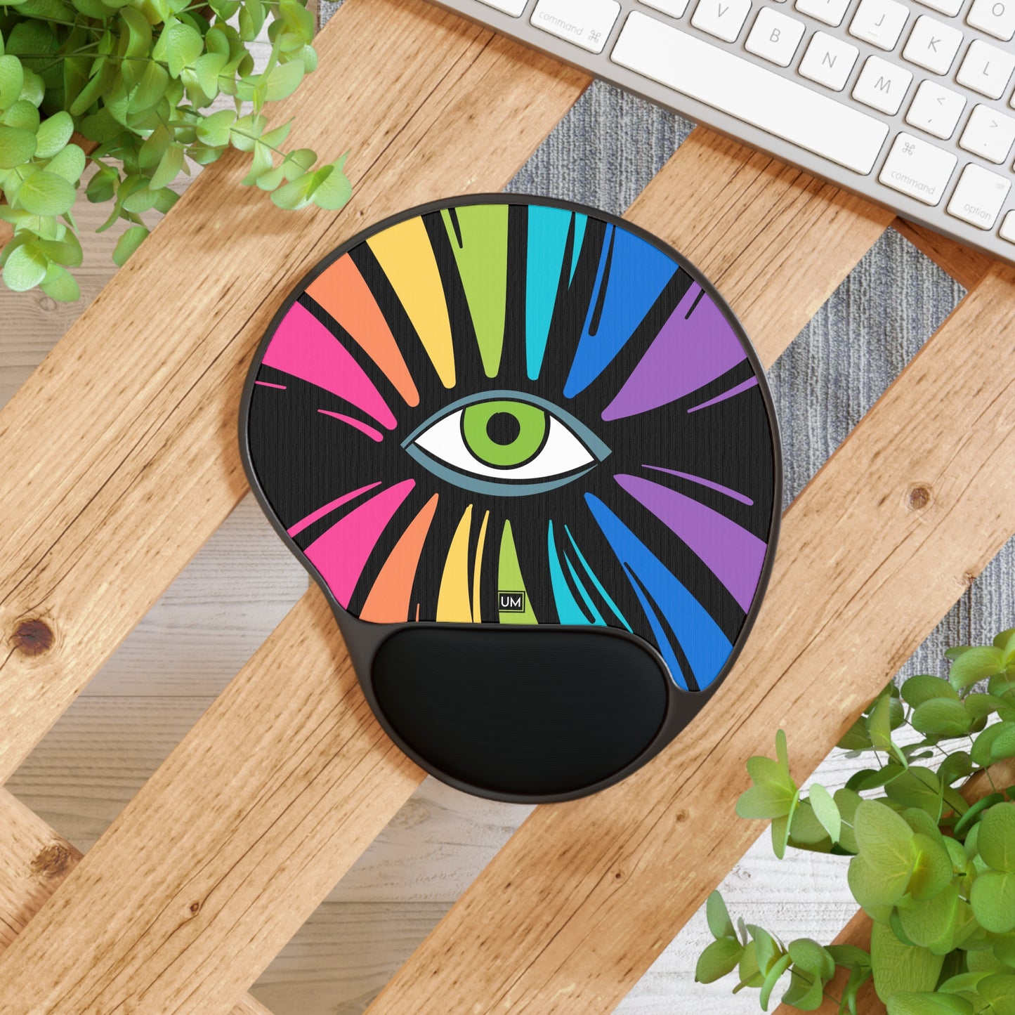 Checkrain Mouse Pad With Wrist Rest