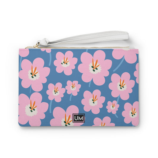 Bolso de mano con estampado floral llamativo