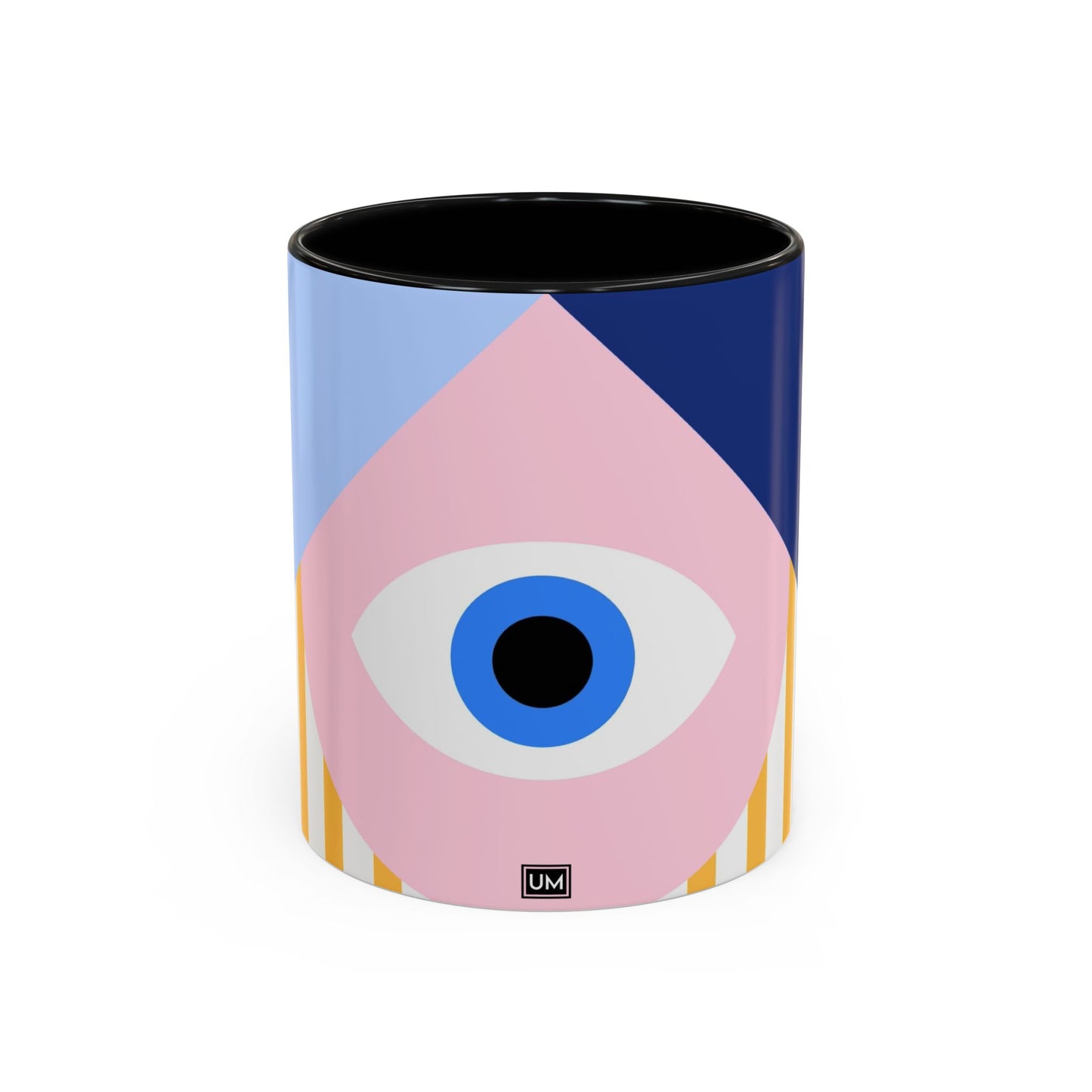 Taza de café con diseño de mal de ojo (11 oz y 15 oz)