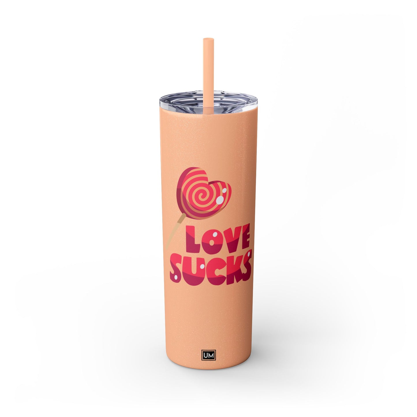 Vaso con pajita Love Sucks, 20 oz