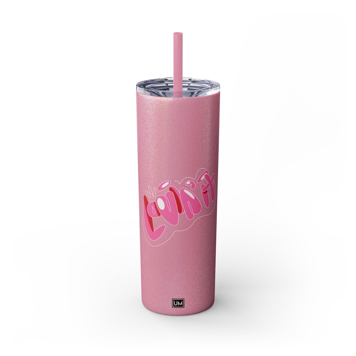 Vaso con pajita Love, 20 oz