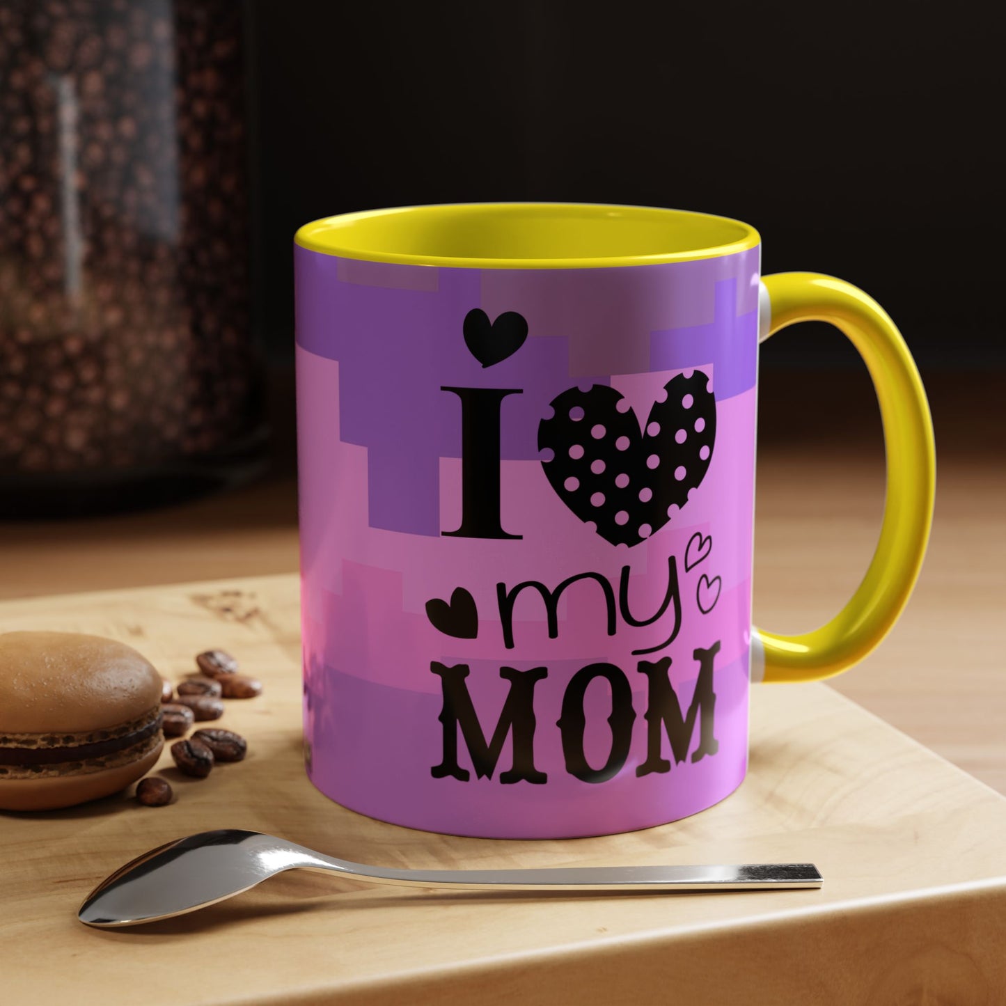 Taza de café con la frase "Te amo mamá" (11, 15 oz)