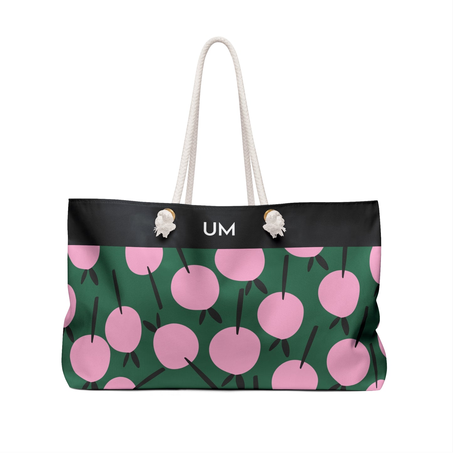 Bolso de fin de semana con estampado floral llamativo