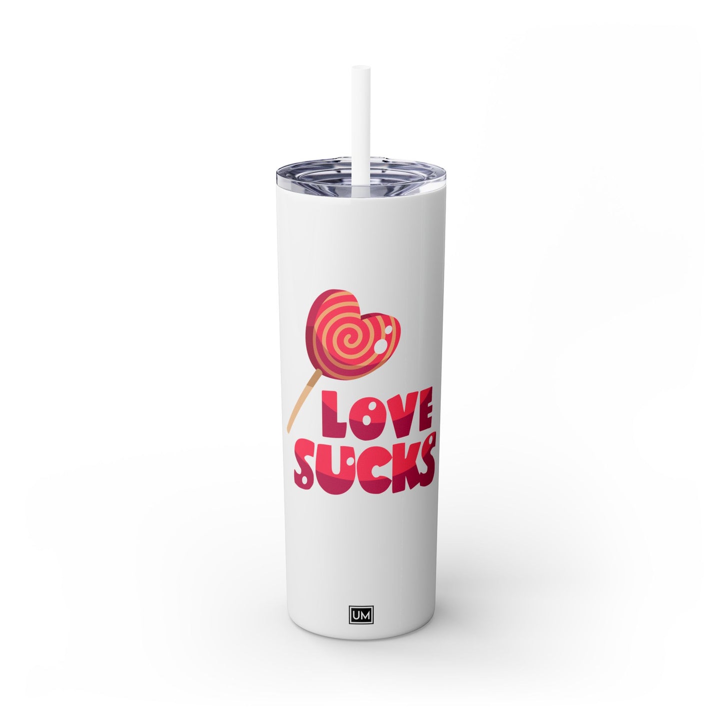 Vaso con pajita Love Sucks, 20 oz