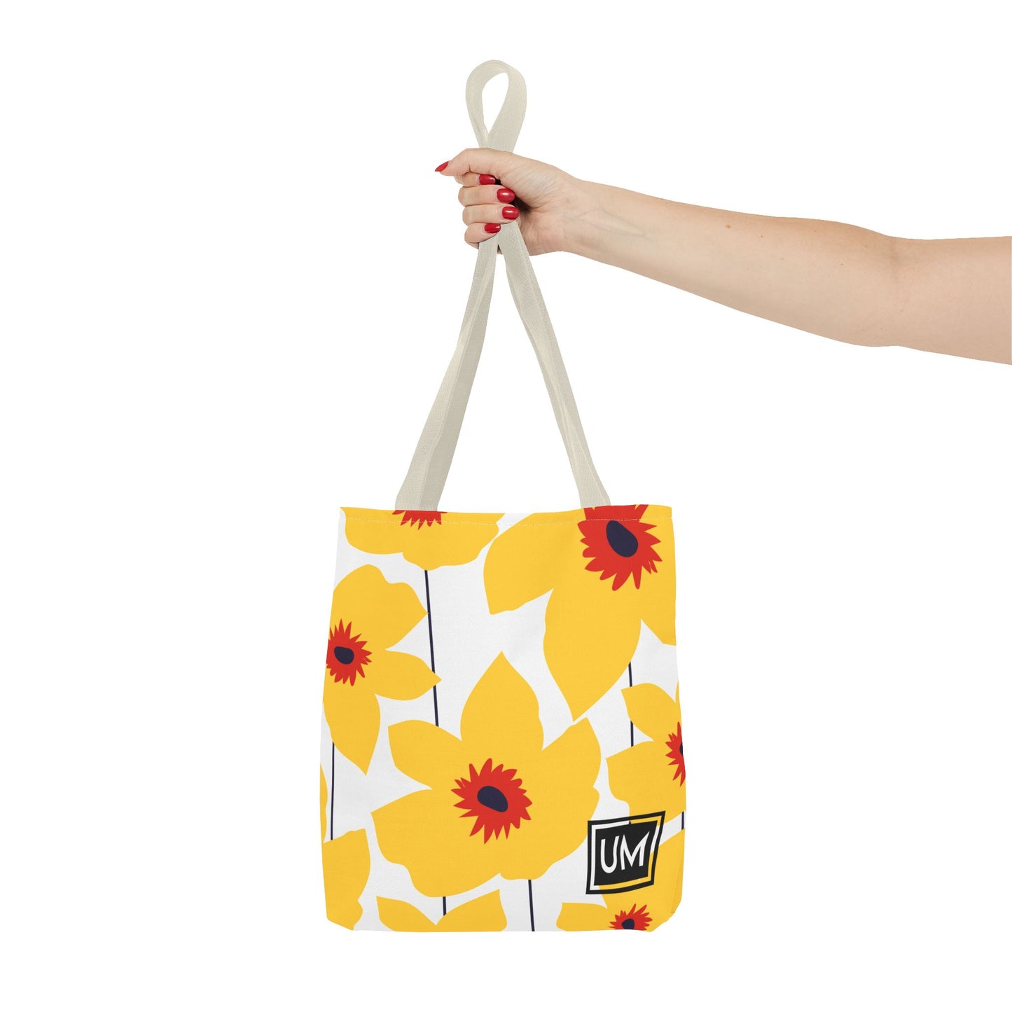 Bolso de mano con estampados florales llamativos (AOP)