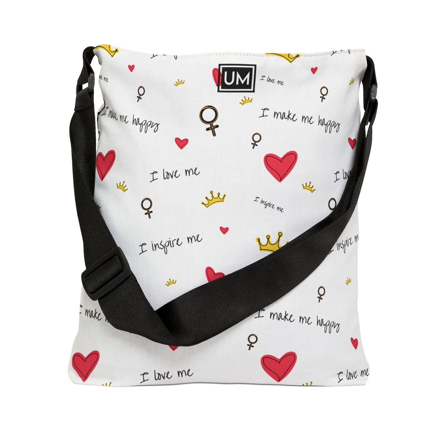 Bolsa de mano ajustable con corazones