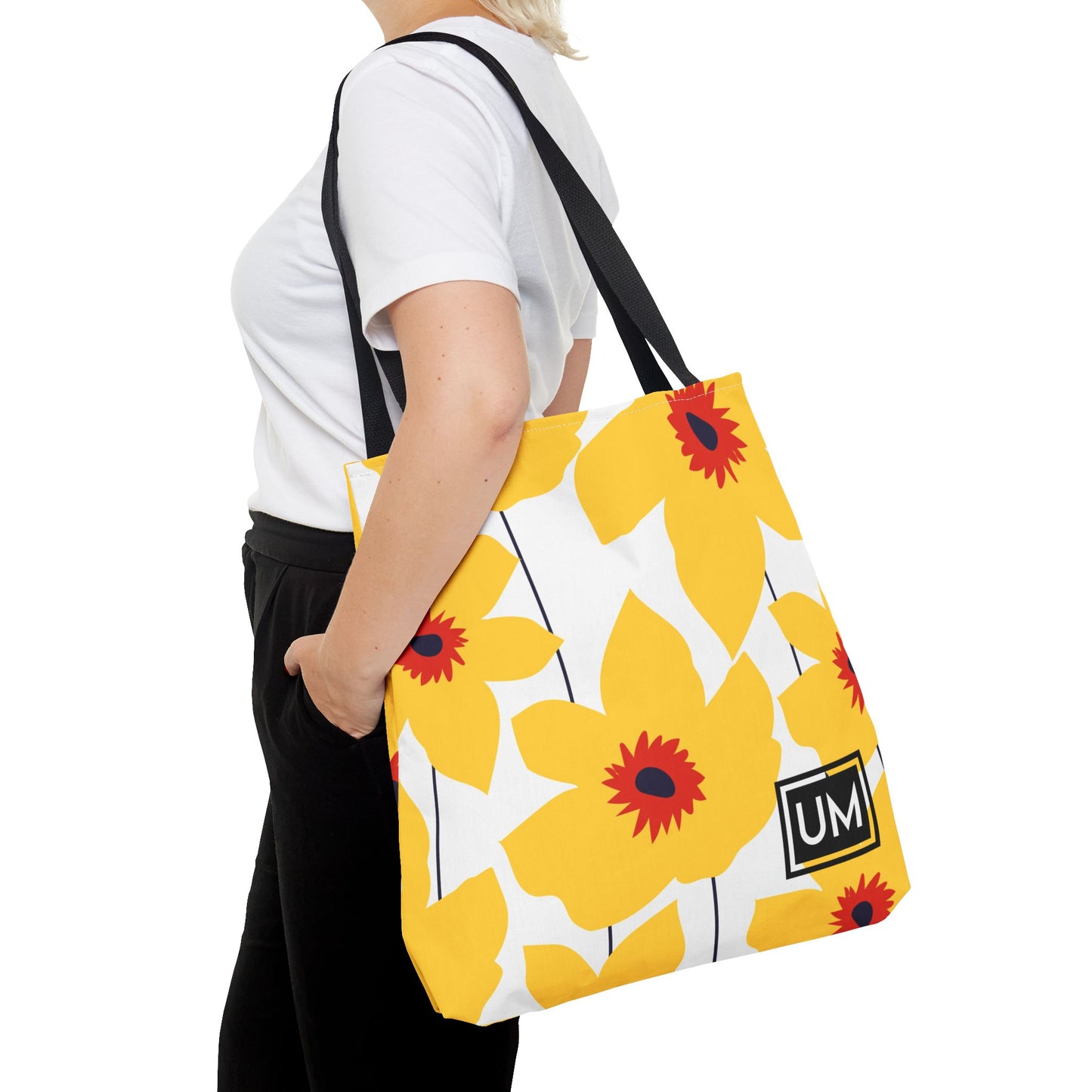 Bolso de mano con estampados florales llamativos (AOP)