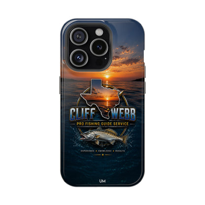 Cliff Webb Pro Fishing Guide Service Sunset Design (Magnetic, Impact-Resistant)