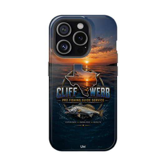 Cliff Webb Pro Fishing Guide Service Sunset Design (Magnetic, Impact-Resistant)