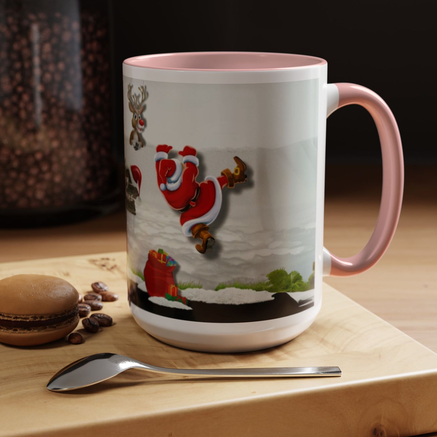 Taza de café navideña de Papá Noel (11, 15 oz)