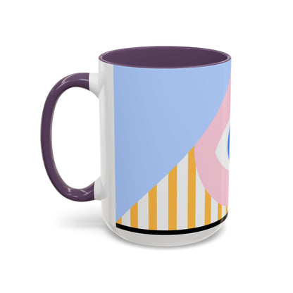 Taza de café con diseño de mal de ojo (11 oz y 15 oz)