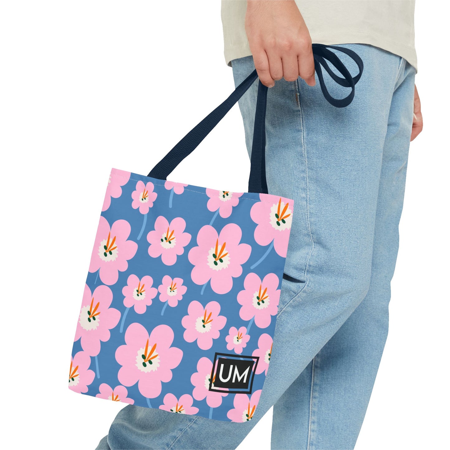 Bolso de mano con estampados florales llamativos (AOP)