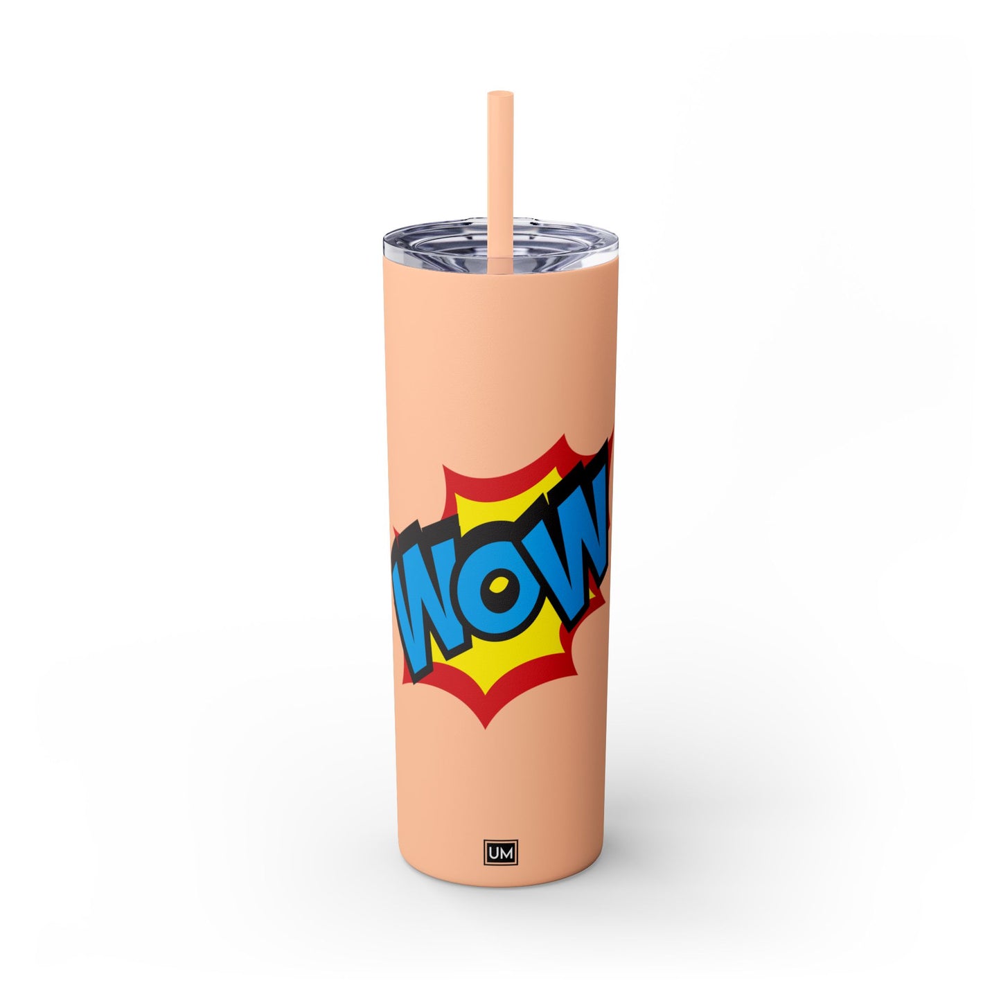 Vaso WoW con pajita, 20 oz