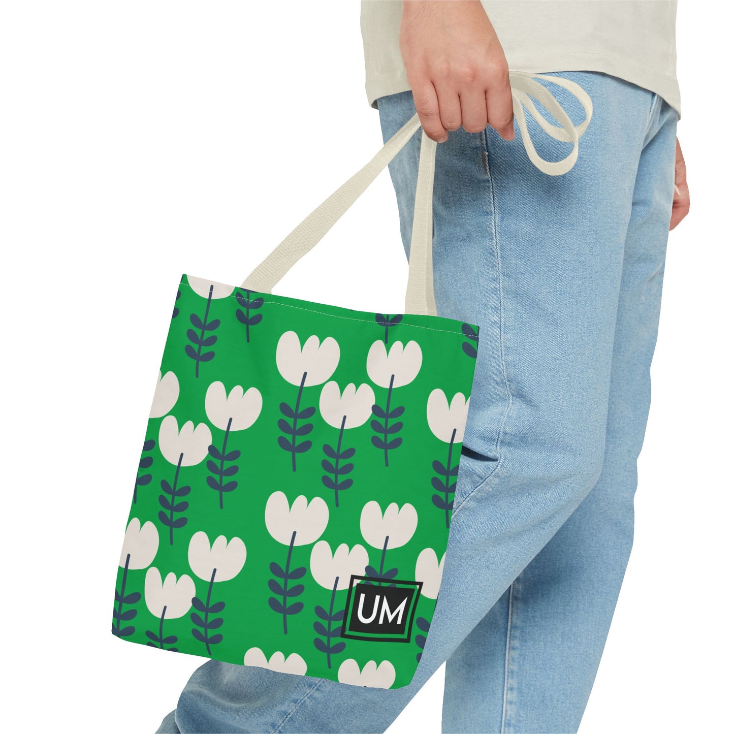 Bolso de mano con estampados florales llamativos (AOP)