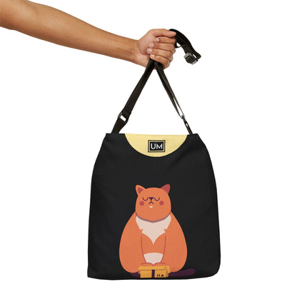 Bolsa de mano ajustable con diseño abstracto de gatito