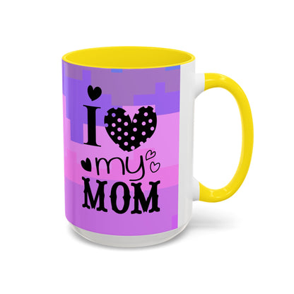 Taza de café con la frase "Te amo mamá" (11, 15 oz)