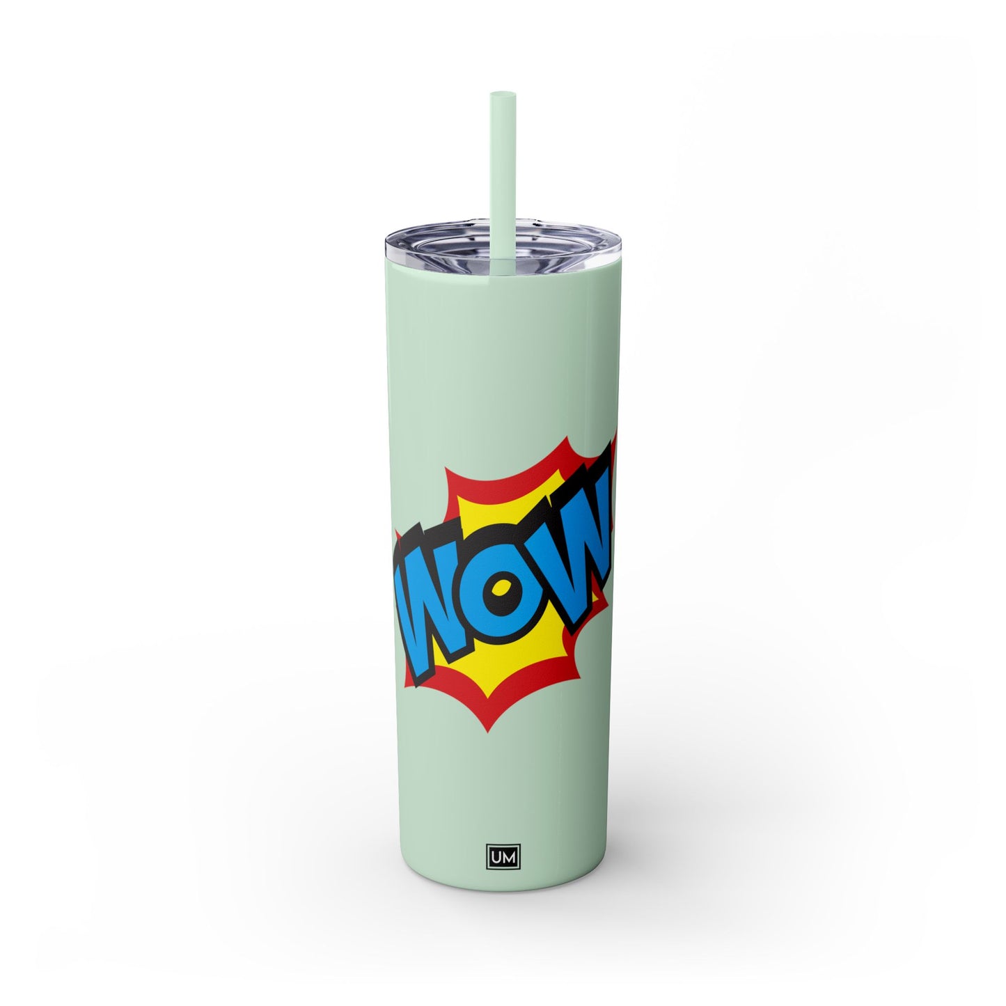 Vaso WoW con pajita, 20 oz