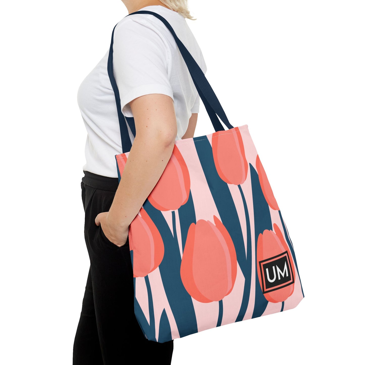 Bolso de mano con estampados florales llamativos (AOP)