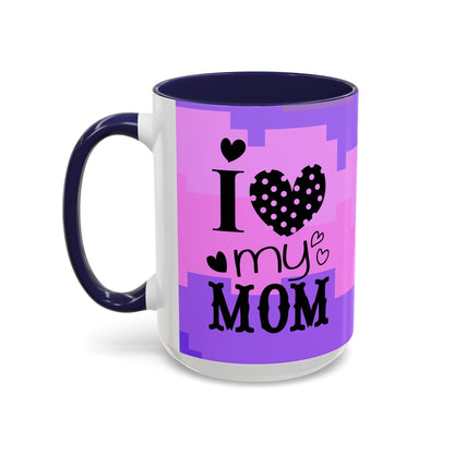 Taza de café con la frase "Te amo mamá" (11, 15 oz)