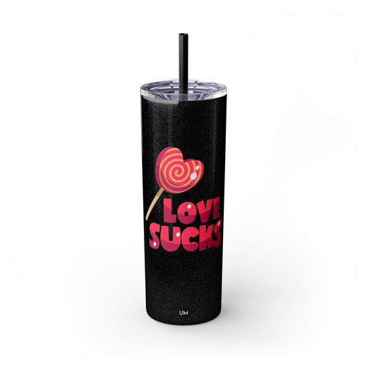 Vaso con pajita Love Sucks, 20 oz