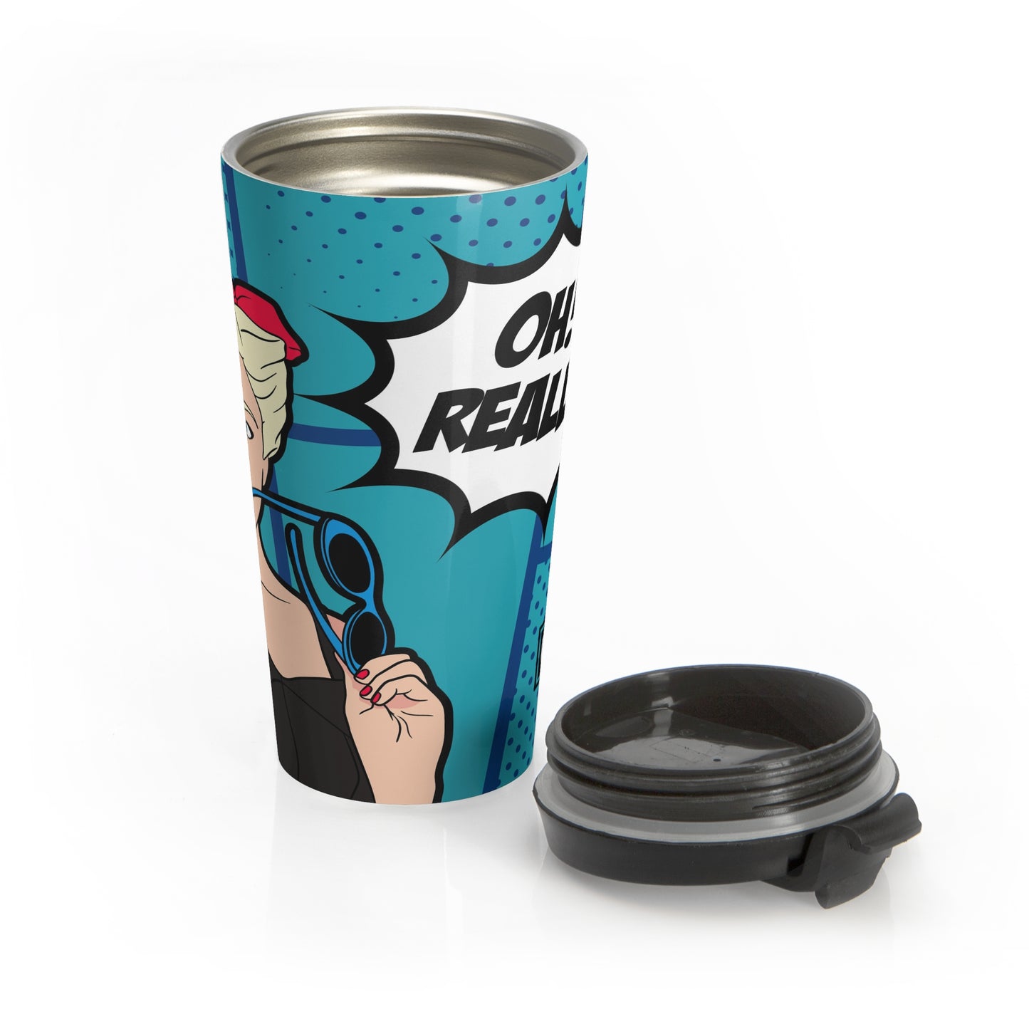 Taza de viaje de acero inoxidable Pop Girl