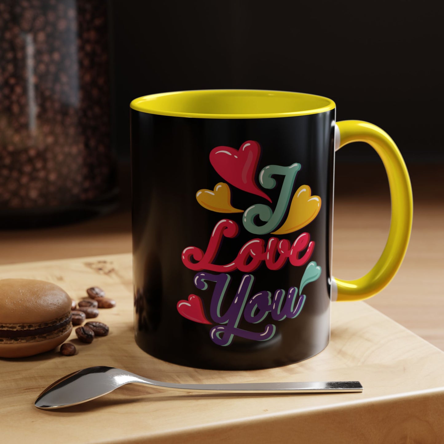 Taza de café con la frase "Te amo" (11, 15 oz)