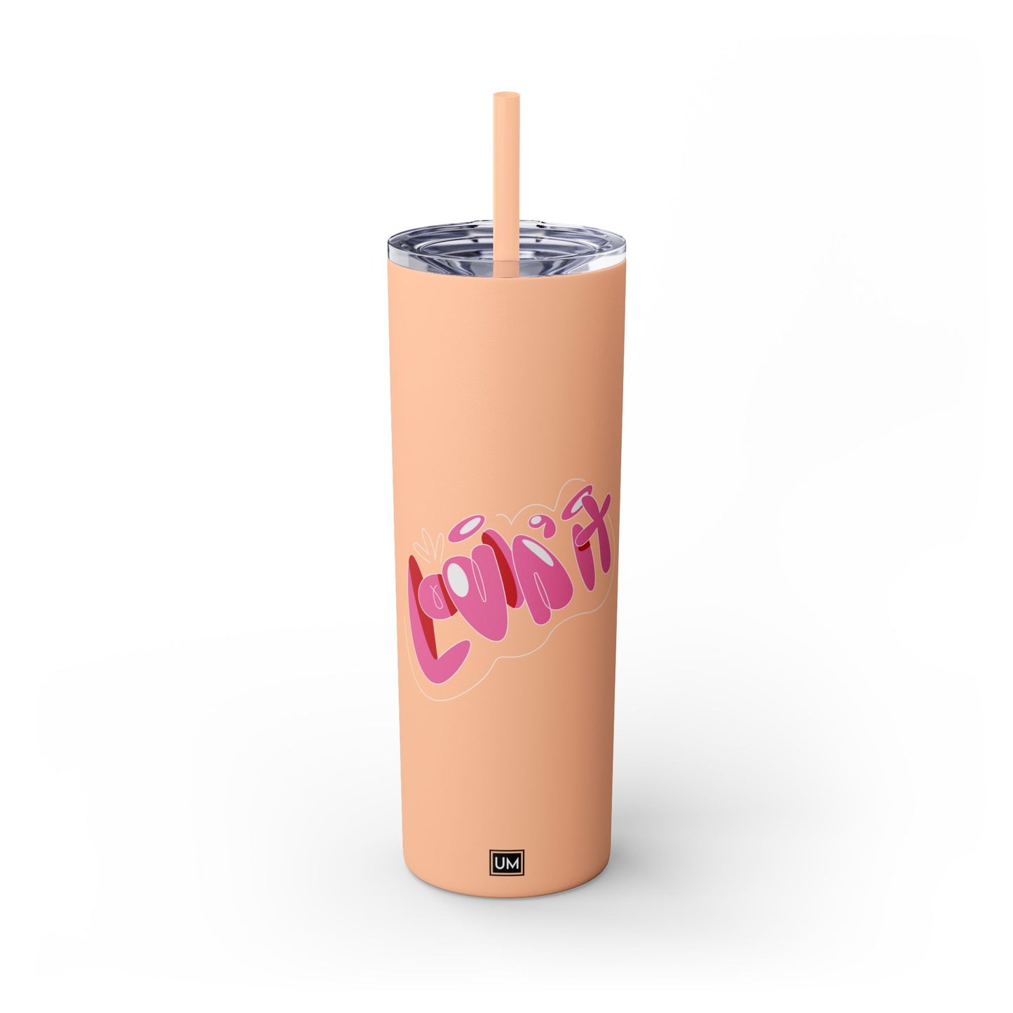 Vaso con pajita Love, 20 oz