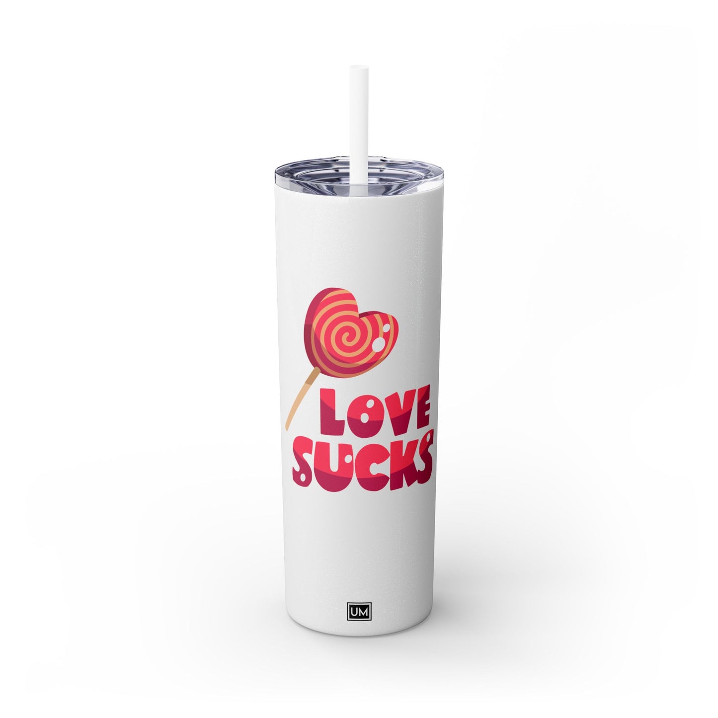 Vaso con pajita Love Sucks, 20 oz