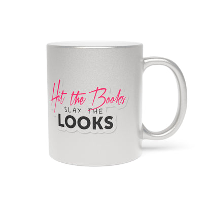 Taza Hit The Books (plata y dorada)