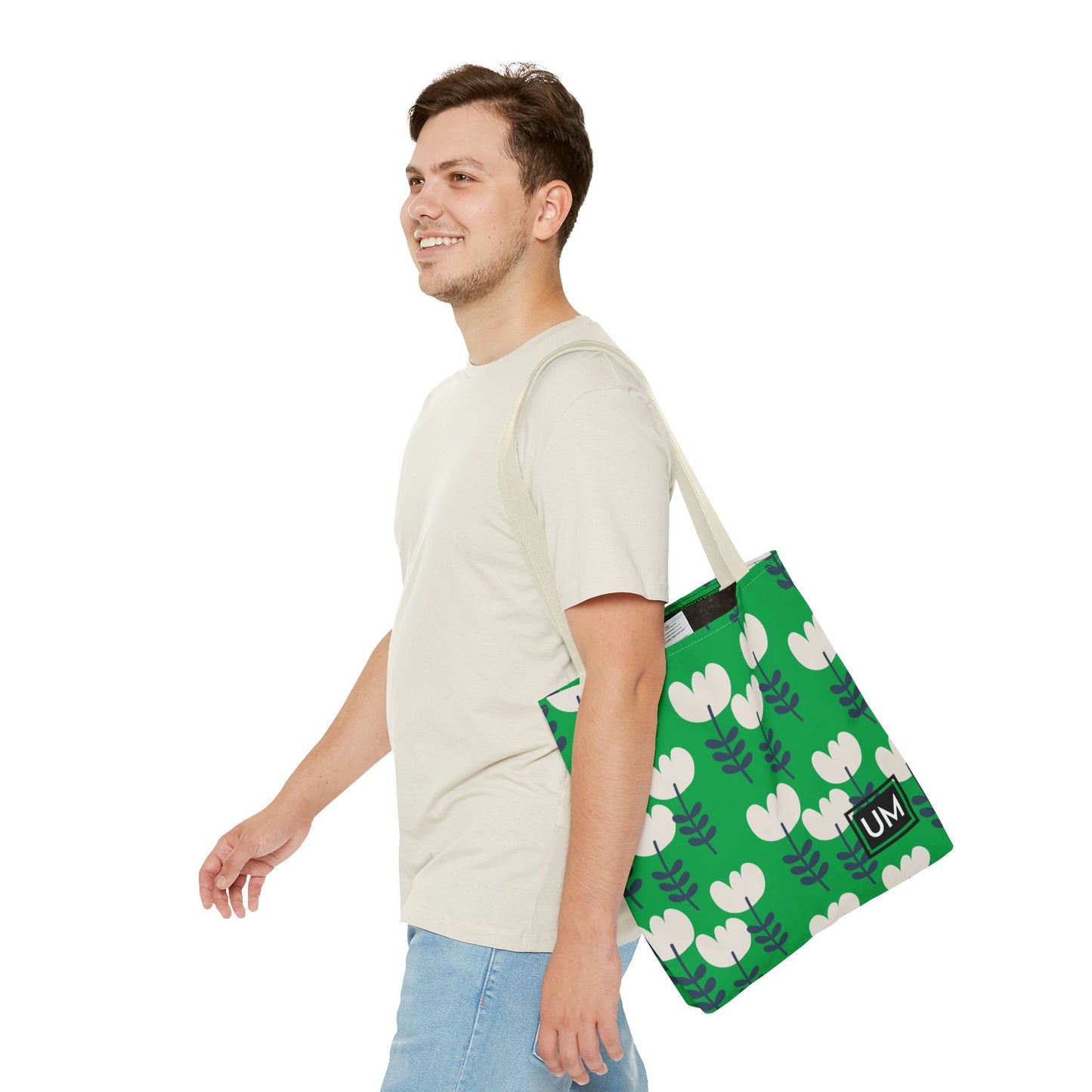 Bolso de mano con estampados florales llamativos (AOP)