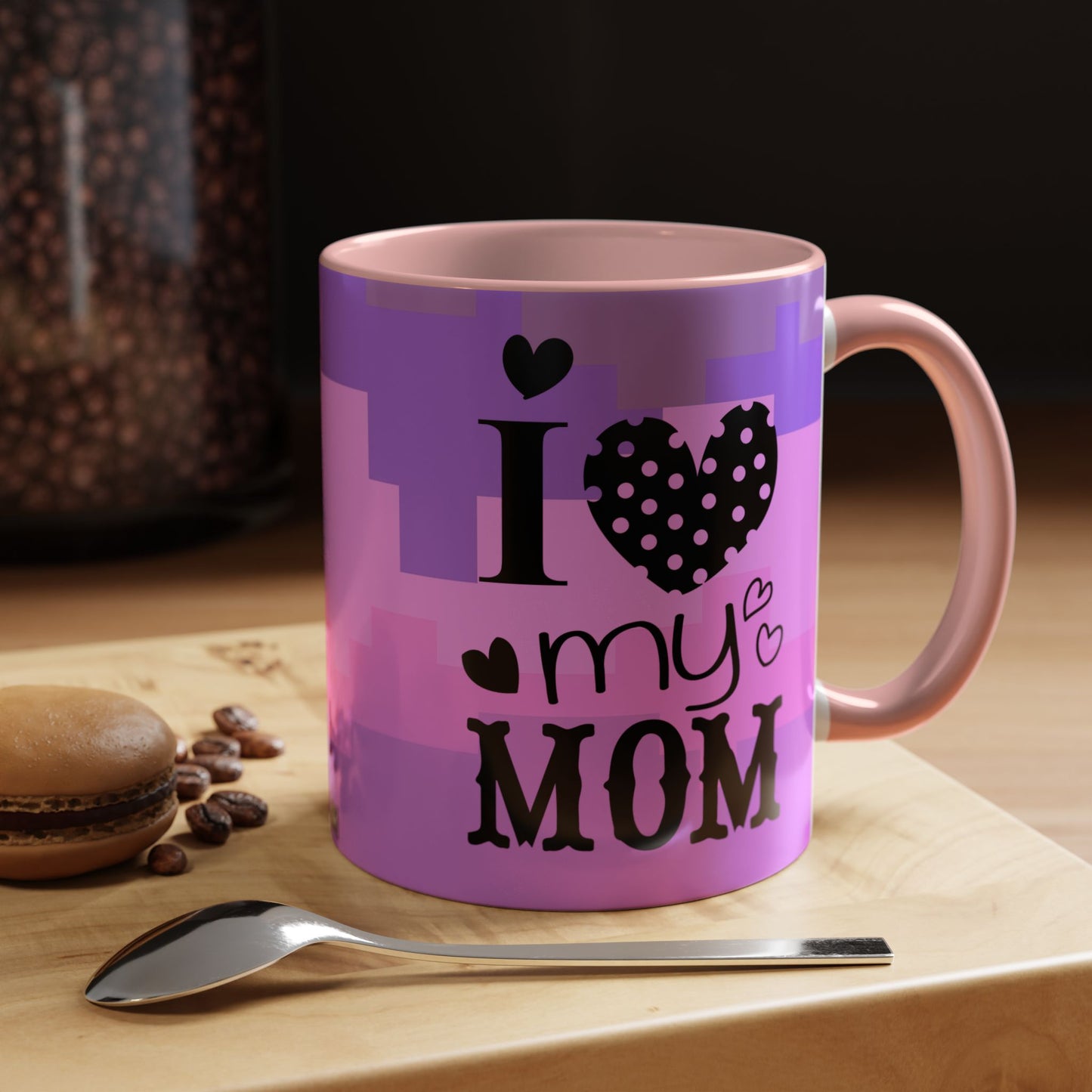 Taza de café con la frase "Te amo mamá" (11, 15 oz)