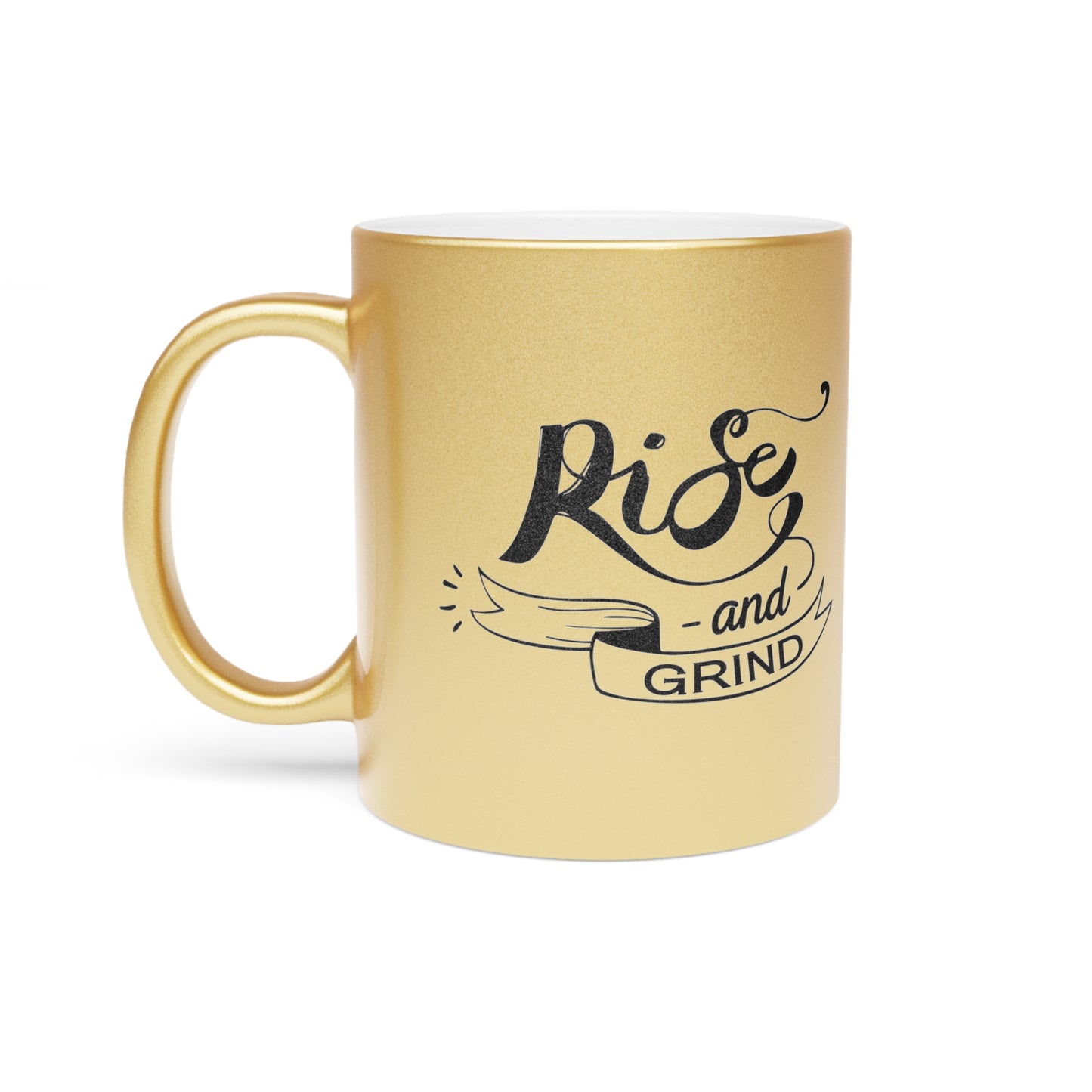 Taza Rise and Grind (plata y dorada)