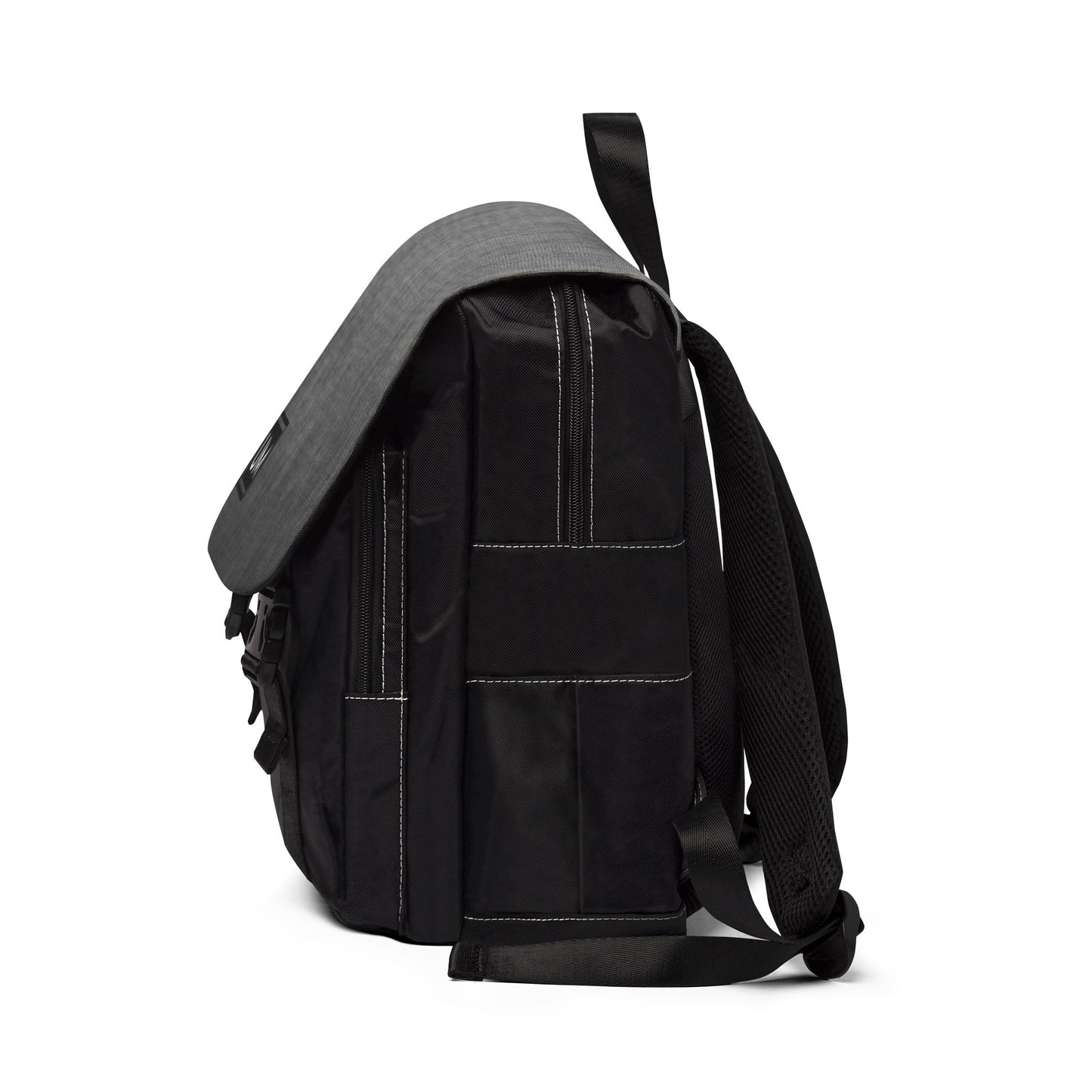 Mochila unisex informal de hombro en color gris oscuro