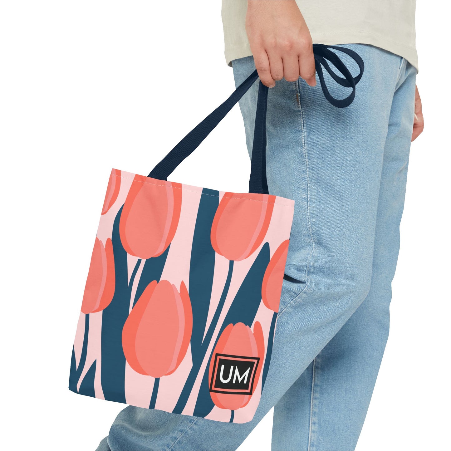 Bolso de mano con estampados florales llamativos (AOP)