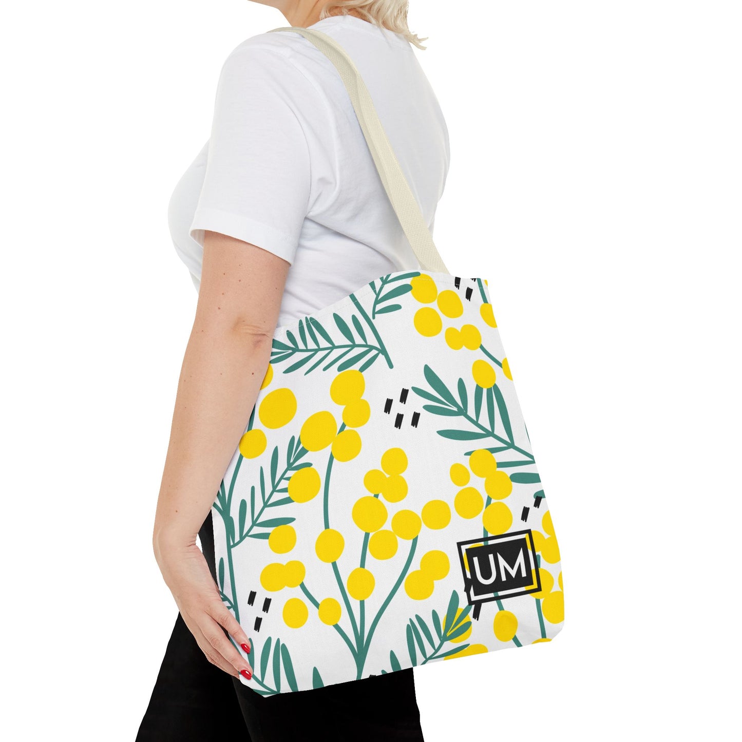 Bolso de mano con estampados florales llamativos (AOP)