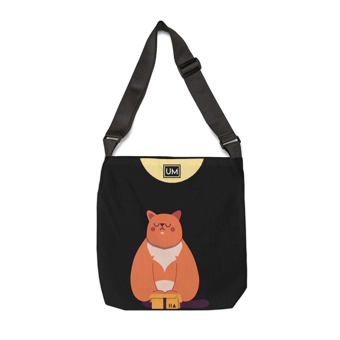 Bolsa de mano ajustable con diseño abstracto de gatito