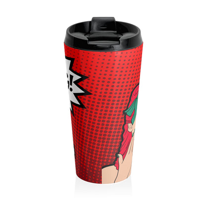 Taza de viaje de acero inoxidable Pop Girl