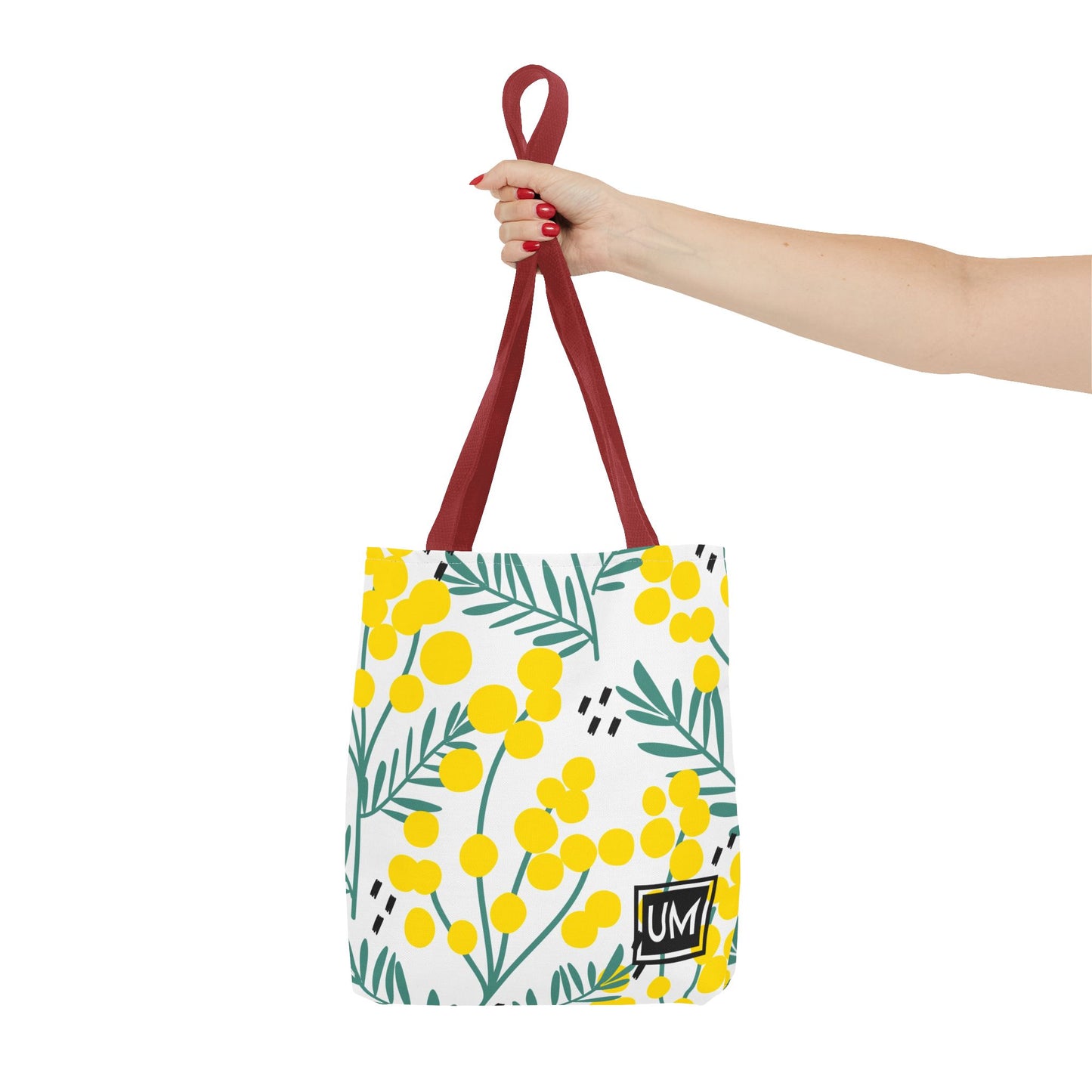 Bolso de mano con estampados florales llamativos (AOP)