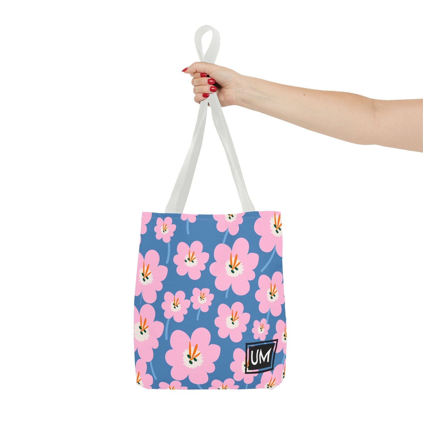 Bolso de mano con estampados florales llamativos (AOP)